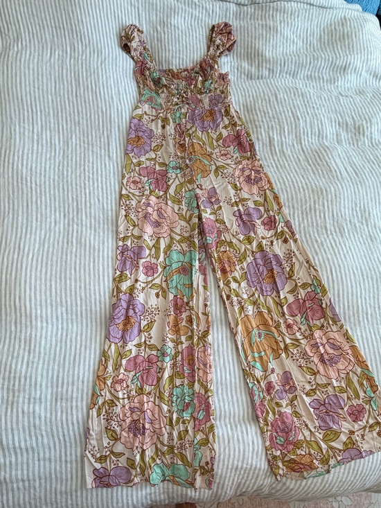 Pants - Free People Rolling Hills Wide Leg Floral Jumpsuit